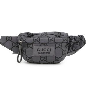 Gucci Grey GG Nylon Ripstop Belt Bag